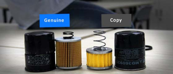 Genuine oil filter and copy oil filter material difference 2