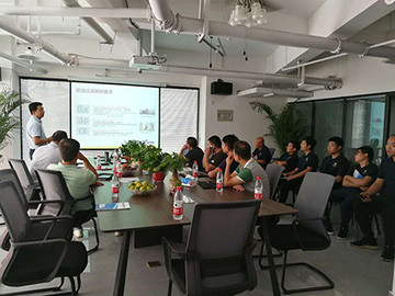 Parker Hannifin filtration engine filter team HPT meeting in Henan Jingfu Auto Parts